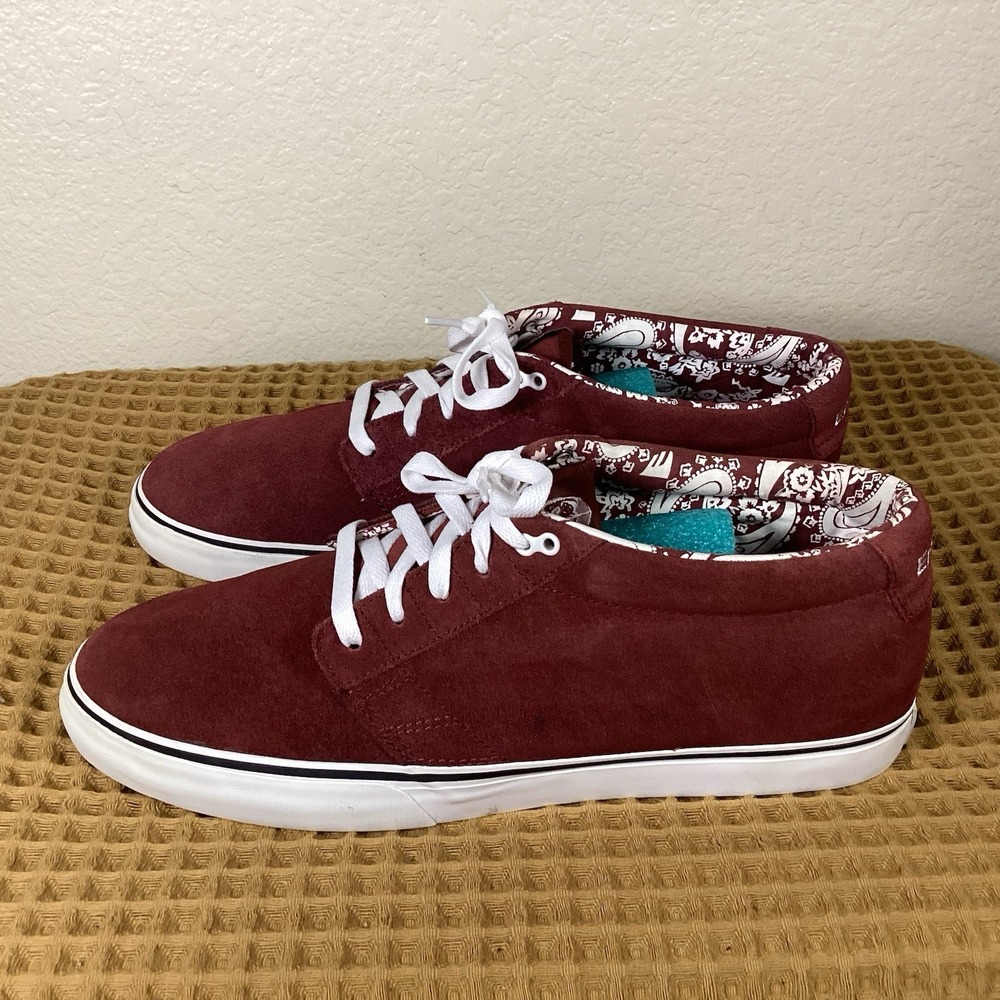 Emerica Tope Gum Sneakers Mens Size 13 Burgundy White Skate Shoes